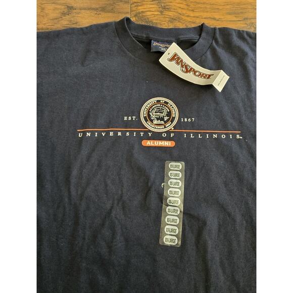 Vtg Jansport Men University Of Illinois T Shirt Blue XXL 2XL - Picture 2 of 7